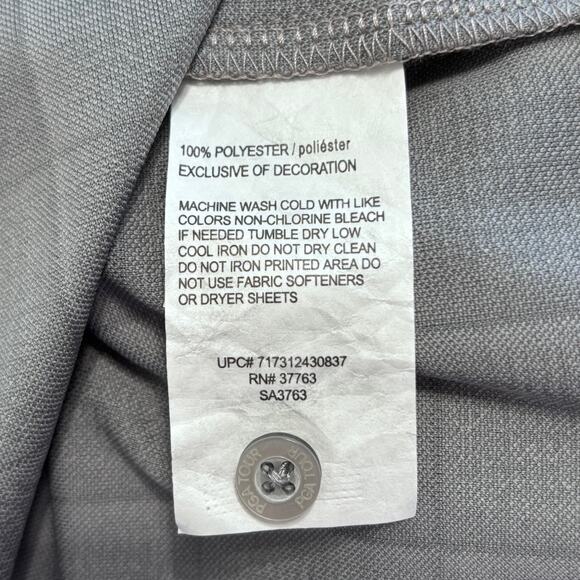 PGA Tour Men's NWT Large Gray Windowpane Plaid Golf Polo Shirt Motion Flex - Picture 7 of 8